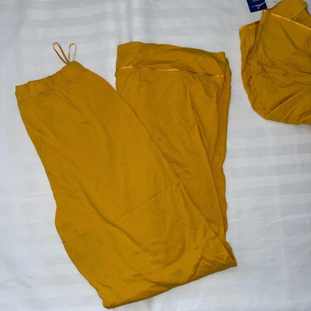 Cosabella Pima Cotton Modal‎ 3 Piece Robe Tank and Pants Pajama Set M